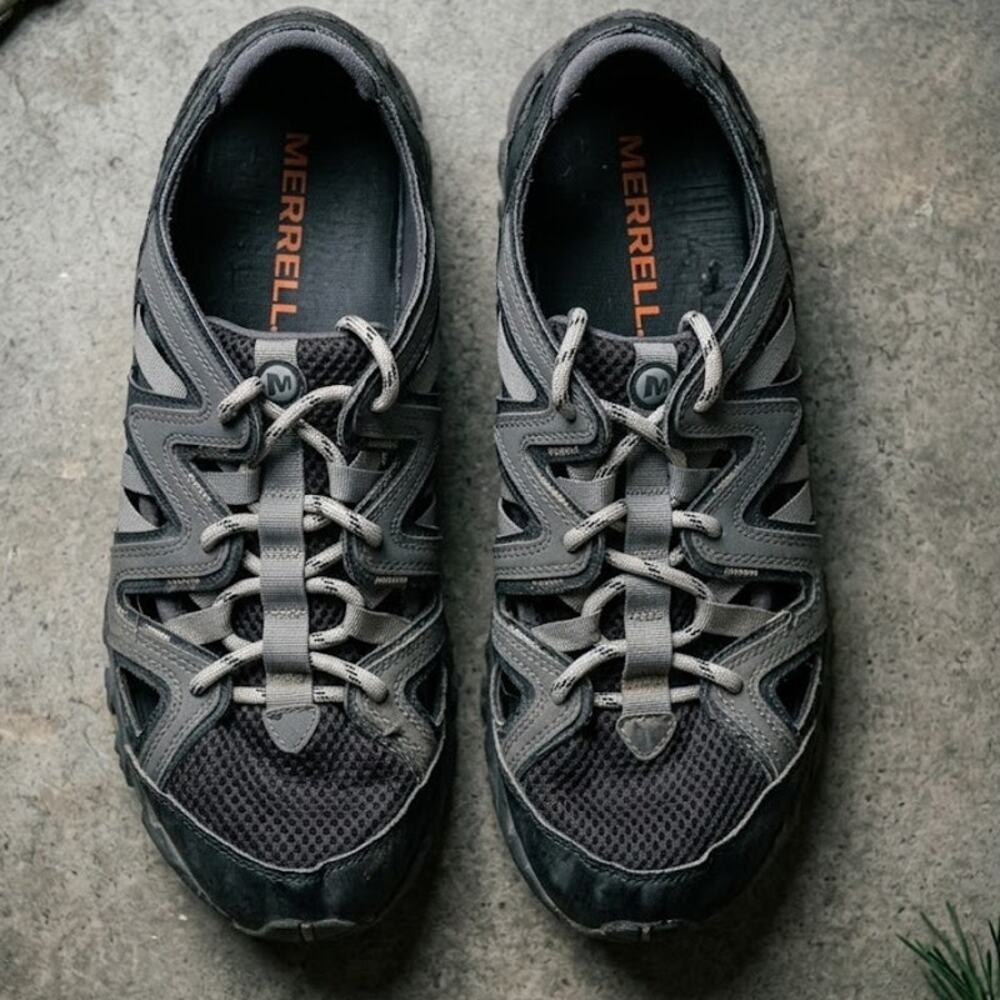 Merrell Men's Size 9 Water Shoes Amphibious Hiking Sandals Grey J12845 Vibram